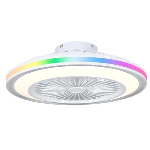 Ventilador de techo con luz LED RGB SLIM AIR | motor DC | Blanco