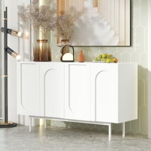Aparador para salón comedor recibidor 4 puertas blanco