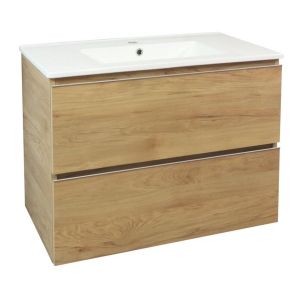 Mueble alto trendy 2 cajones - 80cm - madera - lavabo