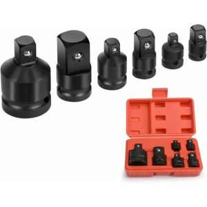 6 adaptadores casquillos percusión 1/4" 3/8" 1/2" reductor