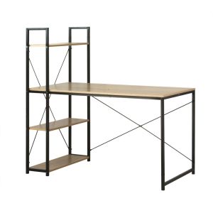 Calicosy - escritorio 120 cm con 4 baldas estilo industrial
