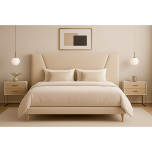 Cabeceros de cama 135 malaga tejido antimanchas beige 135*70 cm