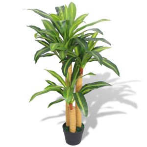 Planta de drácena artificial con maceta 100 cm verde es5165
