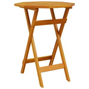 vidaXL mesa de jardín plegable madera maciza de acacia ø60x75 cm