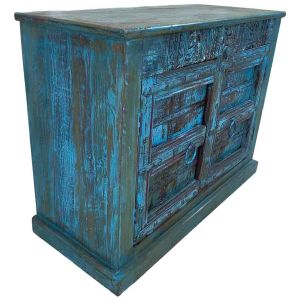 Aparador de madera artesanal 117x50x89h cm