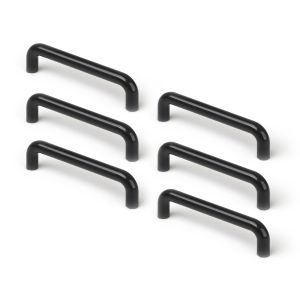 Tirador para mueble rei 6-e419.03 | cc 96 mm | negro | 6 uds. | abs