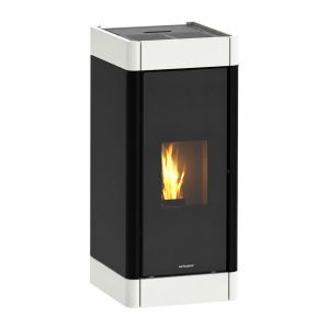 Estufa de pellets clea de 8 kw blanca