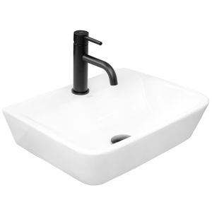 Rea lavabo sobre encimera remi white rectangle, 45,5x36x12 cm