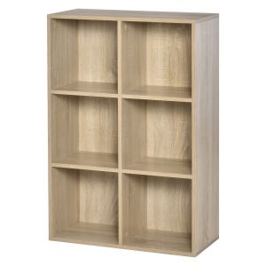 Estantería para libros melamina de madera color madera 65.5x30x97.5 cm