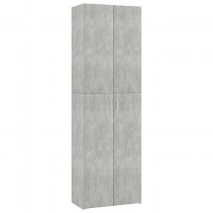 vidaXL armario de oficina de contrachapado gris hormigón 60x32x190 cm