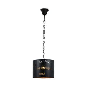 Lámpara de techo colgante  coffee 1  azabak - 60 w - negro - metal