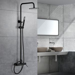 Imex - columna ducha monomando con grifo negro