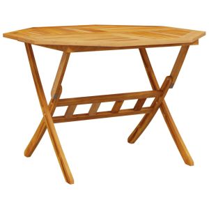 vidaXL mesa de jardín plegable madera maciza de acacia ø110x75 cm