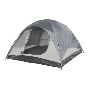Tienda de campaña bergeijk doble techo poliéster 213x213x130 cm gris/beige