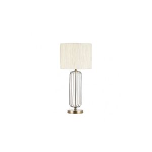 Mansonia table lamp 1xe27 leather