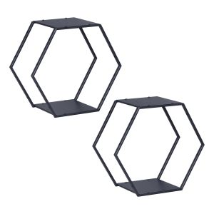 Juego de 2 estantes de pared mueble de almacenaje