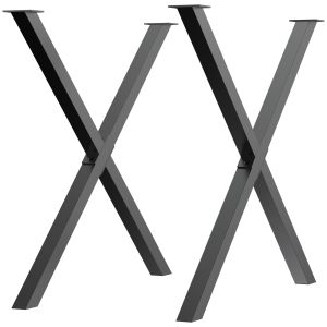 Patas para mesa 80x4x72 cm acero Homcom, hogar - muebles de comedor