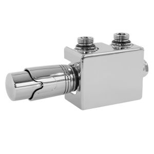 Kit de conexión central termostato para radiadores cromo ecd germany