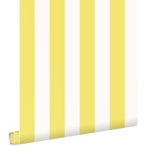 Estahome papel pintado rayas amarillo y blanco - 0.53 x 10.05 m - 139911
