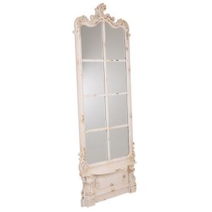 Espejo de madera blanca 75x7x215
