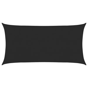 Toldo de vela hdpe negro 160 g/m² 2,5x5 m