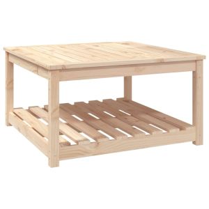 vidaXL mesa de jardín madera maciza de pino 82,5x82,5x45 cm