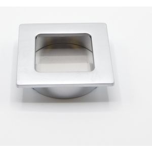 Tirador para mueble armario cuadrado de zamac 50x50 mm cromo mate