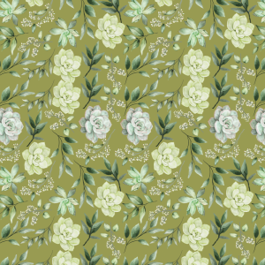 Papel pintado floral sucuelntas verdes 60cm por 250cm