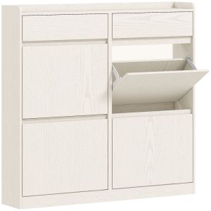 Zapatero estrecho 98x19.2x95.3 cm color blanco Homcom