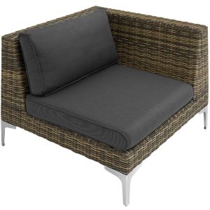 Pieza modular set ratán villanova esquina izquierda 89 x 89 x 72 cm
