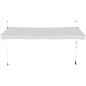 Toldo retráctil de 400 cm altura regulable 200-300 cm