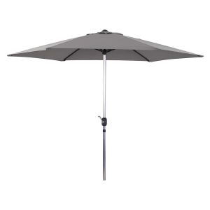 Parasol de jardín de aluminio - sol - circular - ø 3m - gris