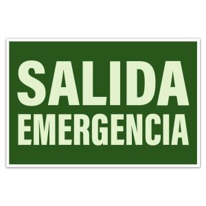 Cartel 29,7x21 cm salida emergencia 1034l