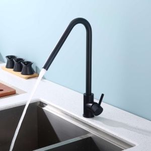 Grifo de cocina monomando sky bath negro mate inox s304