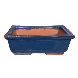 MACETA BONSAI CERAMICA AZUL N3 14x9 CM