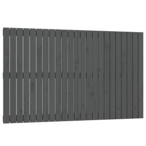 vidaXL cabecero de cama de pared madera maciza pino gris 147x3x90 cm