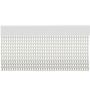 Cortina para puertas de PVC helix blanco con transparente  / 100 x 215