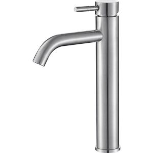 Grifo lavabo alto sligo acero cepillado