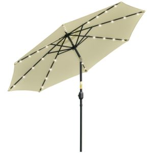 Sombrilla de jardín 265x265x233 cm acero, poliéster color beige Outsunny