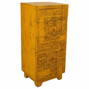 Sinfonier de madera artesanal amarillo 45x40x100