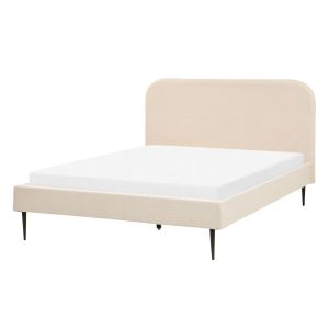 Cama bouclé flayat 140 x 200 cm beige claro