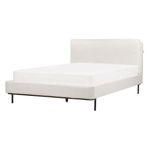 Cama bouclé corio 140 x 200 cm blanco crema
