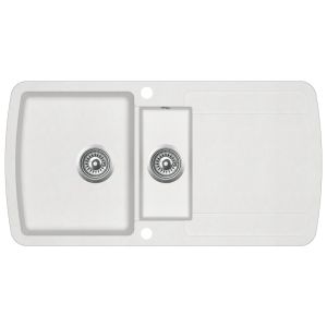 Fregadero doble de cocina de 96 x 50 cm