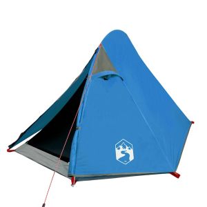 vidaXL tienda de campaña iglú para 2 personas impermeable azul