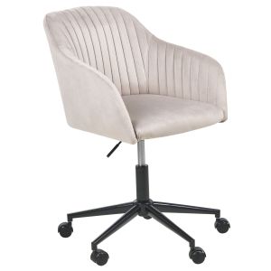 Silla de escritorio venice terciopelo gris pardo