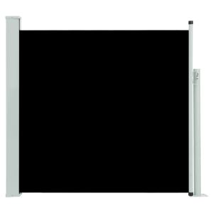vidaXL toldo lateral retráctil de jardín negro 170x300 cm