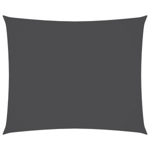 Toldo de vela rectangular tela oxford gris antracita 2,5x3,5 m