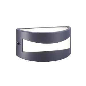 Aplique de exterior basic media circunferencia antracita 1xE27 ip54
