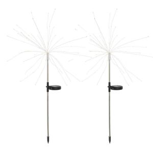 Juego de 2 luces solares con estaca h97cm spike