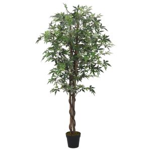 vidaXL arce artificial con 336 hojas verde 120 cm